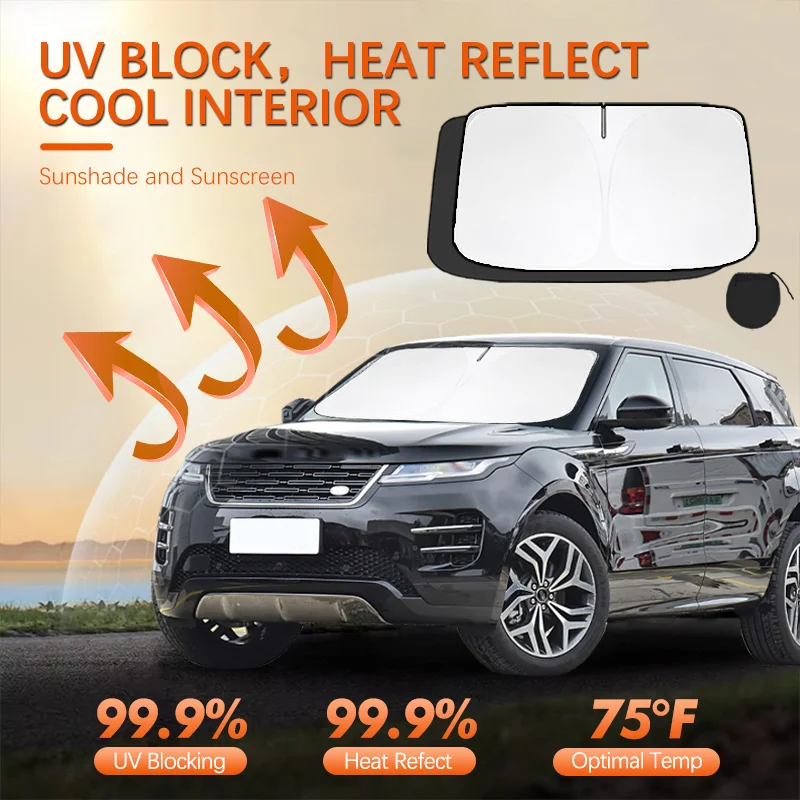 For Land Rover Evoque Car Sun Viso Front Window Windshield Sunshade Heat Insulation Summer Sun UV Protection