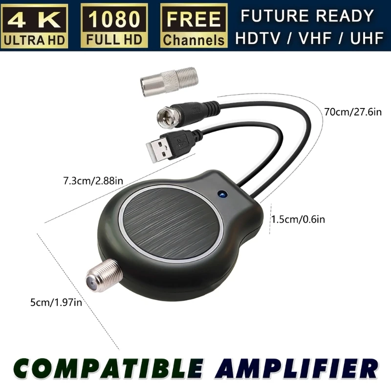 เครื่องขยายสัญญาณเสาอากาศ HDTV อันทรงพลังเพื่อการรับสัญญาณที่ดีขึ้น ติดตั้งอย่างรวดเร็ว