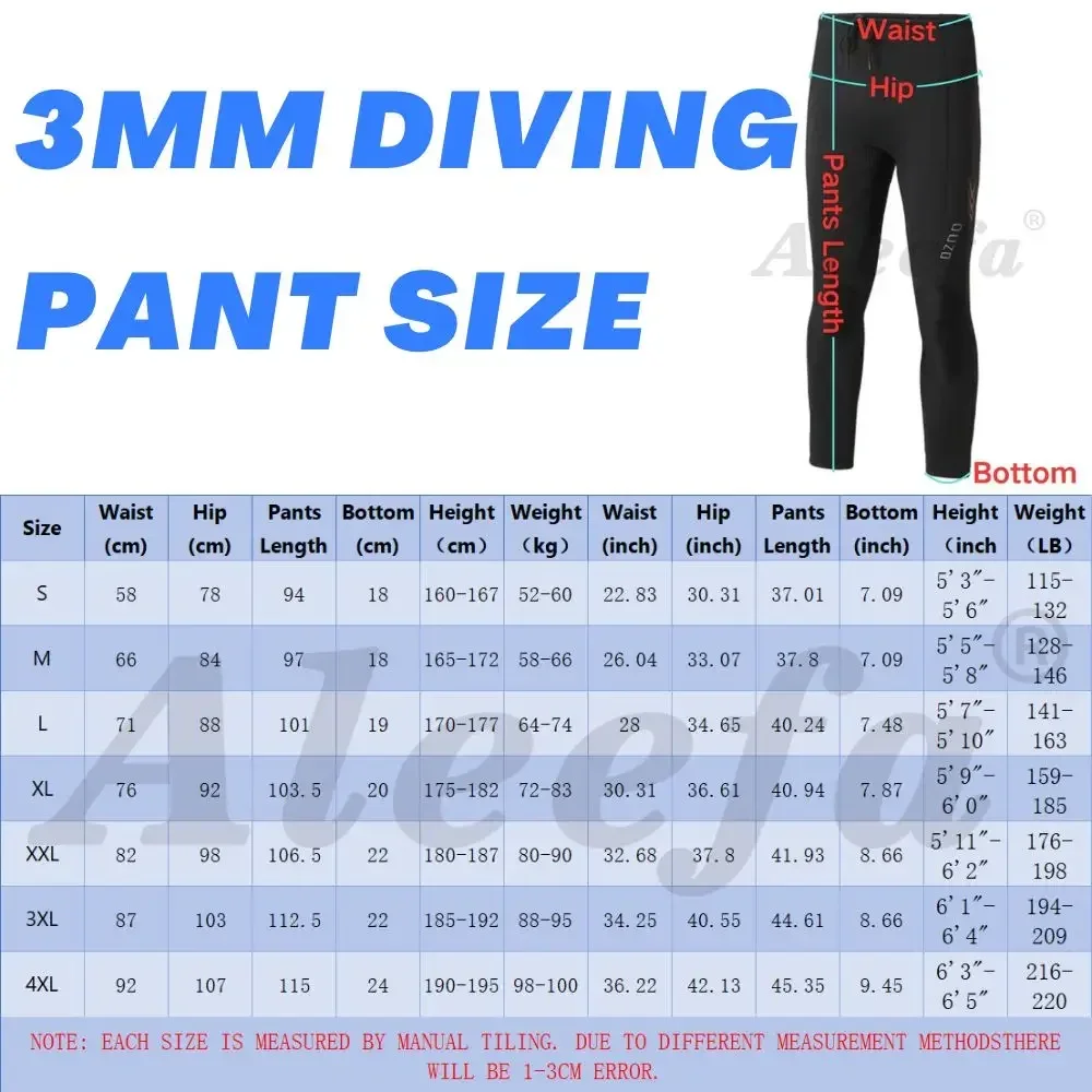 Diving Suit 3MM Men Wetsuit Neoprene Underwater Kitesurf Surf Surfing Spearfishing Jacket Pants Clothes Wet