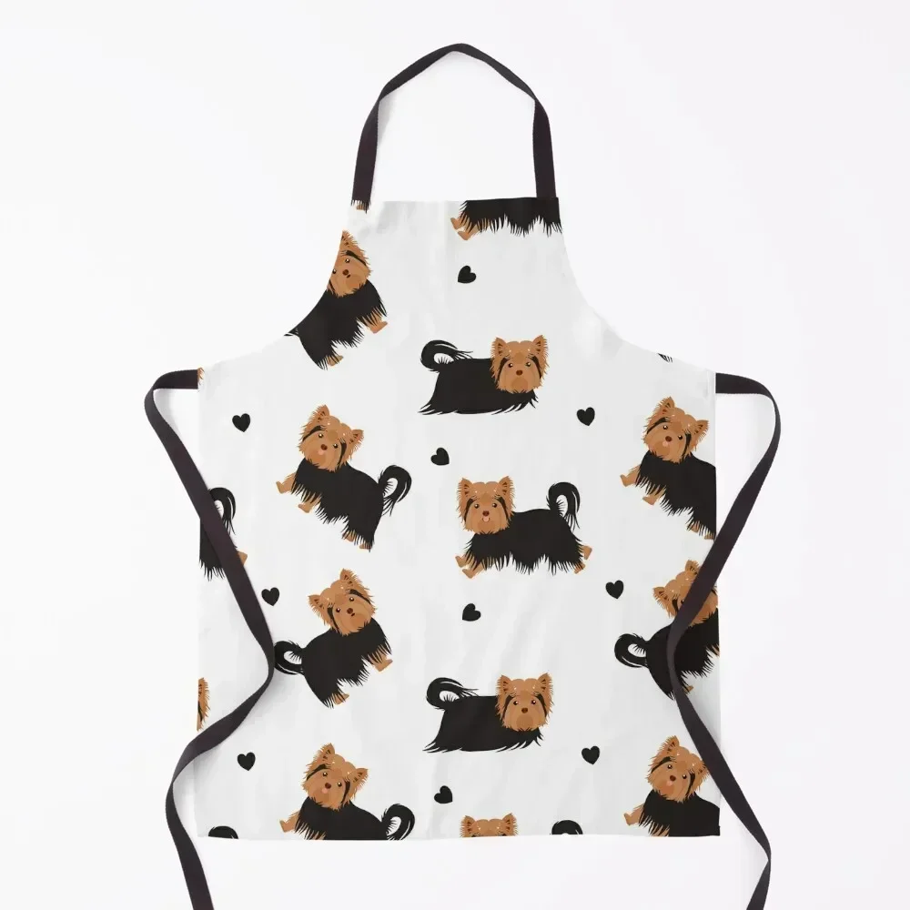 

Cute Yorkshire Terrier Apron Restaurant painters women's kitchens kitchen utensil Apron