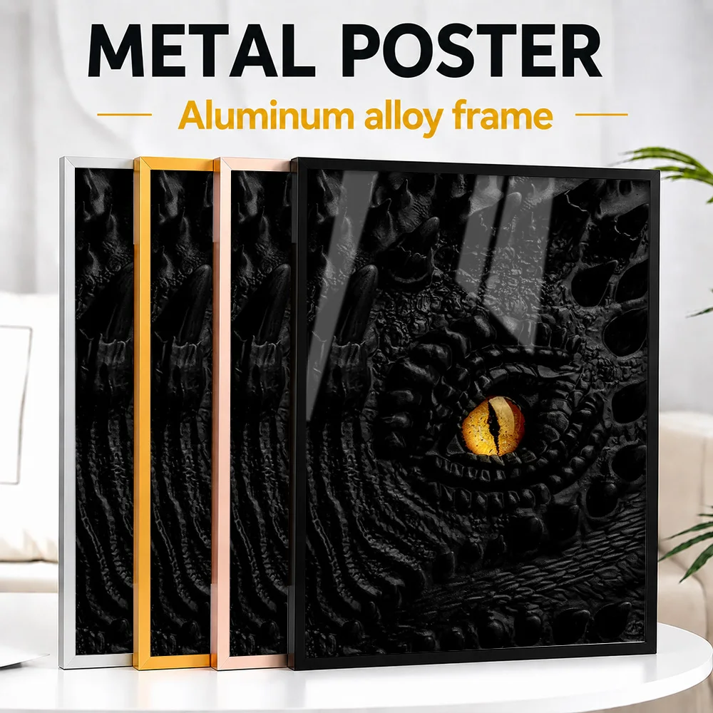 Dragon Eye Fourth Wing Metal Poster With Aluminum Alloy Frame Personalized Mythic Fantasy Tribute Wall Art Ideal For Game Room