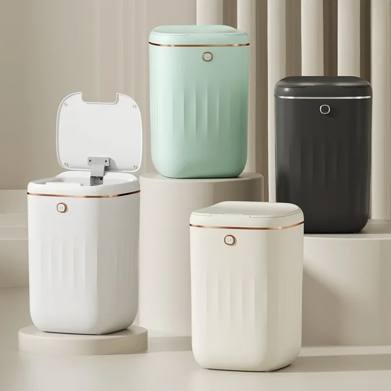 

Интеллектуальный индукционный мусорный бак для кухни, гостиной, большой емкости, автоматический мусорный бак, унитаз, индукционный мусорный бак
