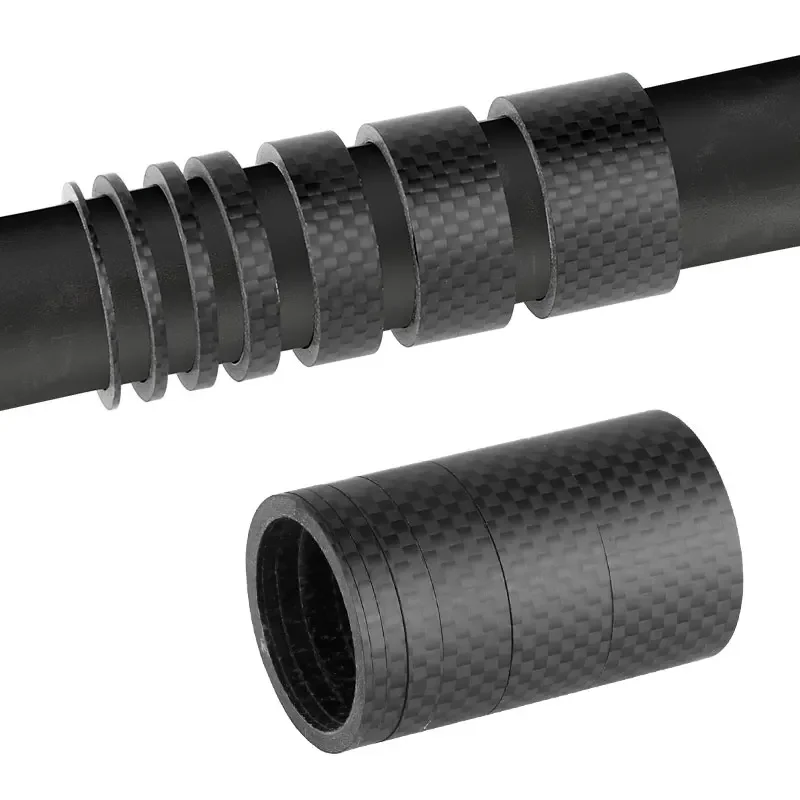 28.6mm Matte Carbon Fiber Spacers for 1-1/8\
