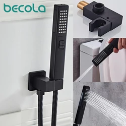 Bathroom Accessories Black Wall ABS Shower Mounting Brackets Black Shower&Spray 2 Function Handheld Sprinkler Balck 150CM Hose