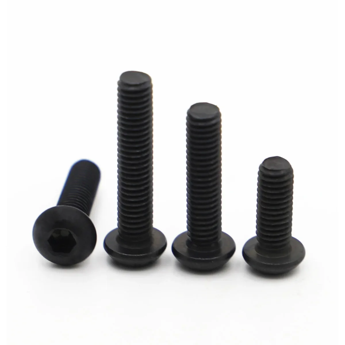 ISO7380 Round Black Grade Hex Hexagon Screw Cap Socket Button Head Allen Furniture Bolt M1.6 M2 M2.5 M3 M4 M5 M6 M8 M10 M12