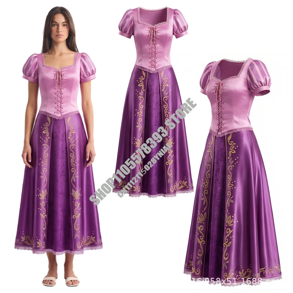 

Tangled Rapunzel Women’s Long Hair Princess Costumes Cosplay Costume Adult Carnival Uniform Halloween Costumes