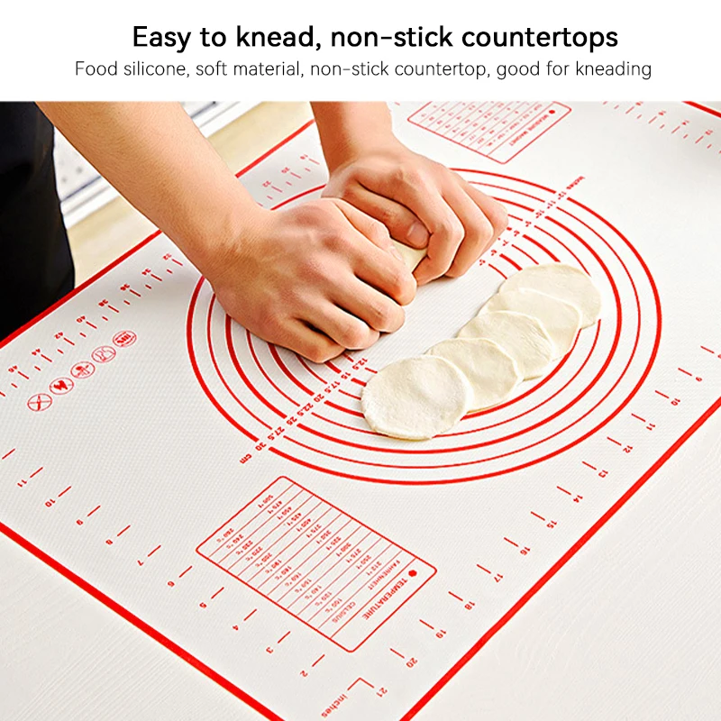 60/50/40 centimetri Pad In Silicone Tappetino Da Forno Foglio Impastare Tappetino Per La Cucina Rolling Dough Pizza Grande Pasta Antiaderente Maker supporto  15