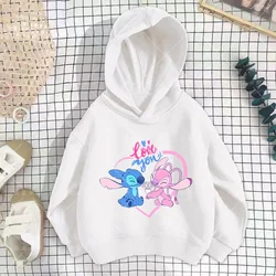 Cute Stitch Hoodies Sweatshirts Girls Clothes Hood Pullovers Children's Clothing Child Girl Tops Kids Spring Coats Boys Hoodie