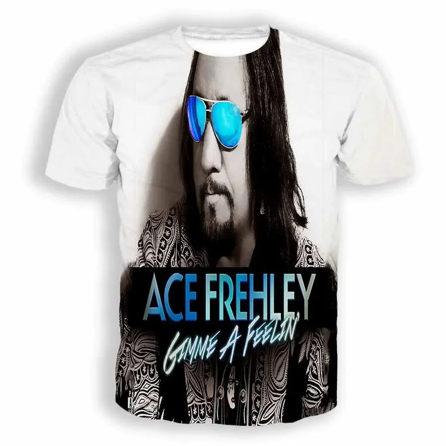 New Fashion Women/Men's 3D Print  Ace Frehley  Casual T-shirts Hip Hop Tshirts Harajuku Styles Tops Clothing    C1