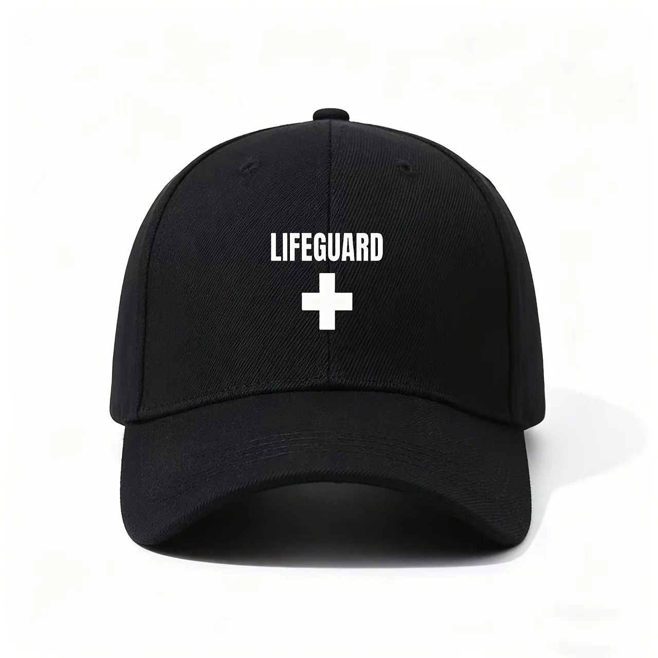 Baseball Cap, with the Classic LIFEGUARD Print Paired with a White Cross Symbol, Clean and Iconic Design, Durable Material, Idea