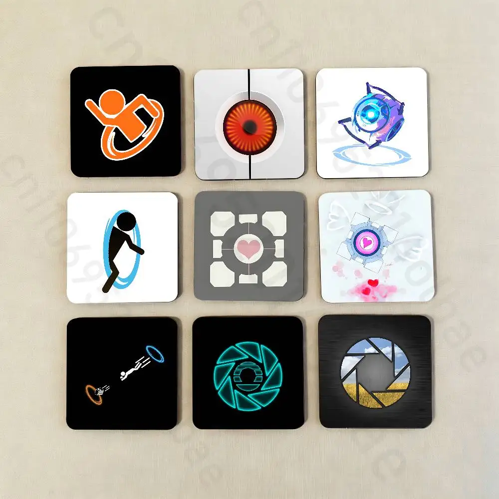 P-Portal A-Aperture Science Fridge Magnets Round Magnetic Refrigerator Decoration Memorial Gifts Wedding Favors