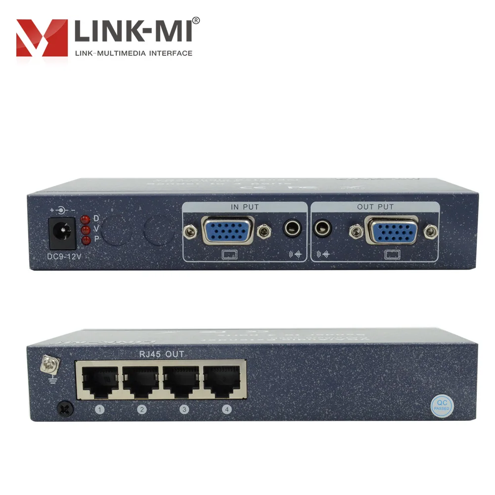 

1200ft CAT5e/6 VGA Audio Extender Over Single Cable, Plug & Play, No IP Needed, 1920x1200 60Hz for Church/School/Factory