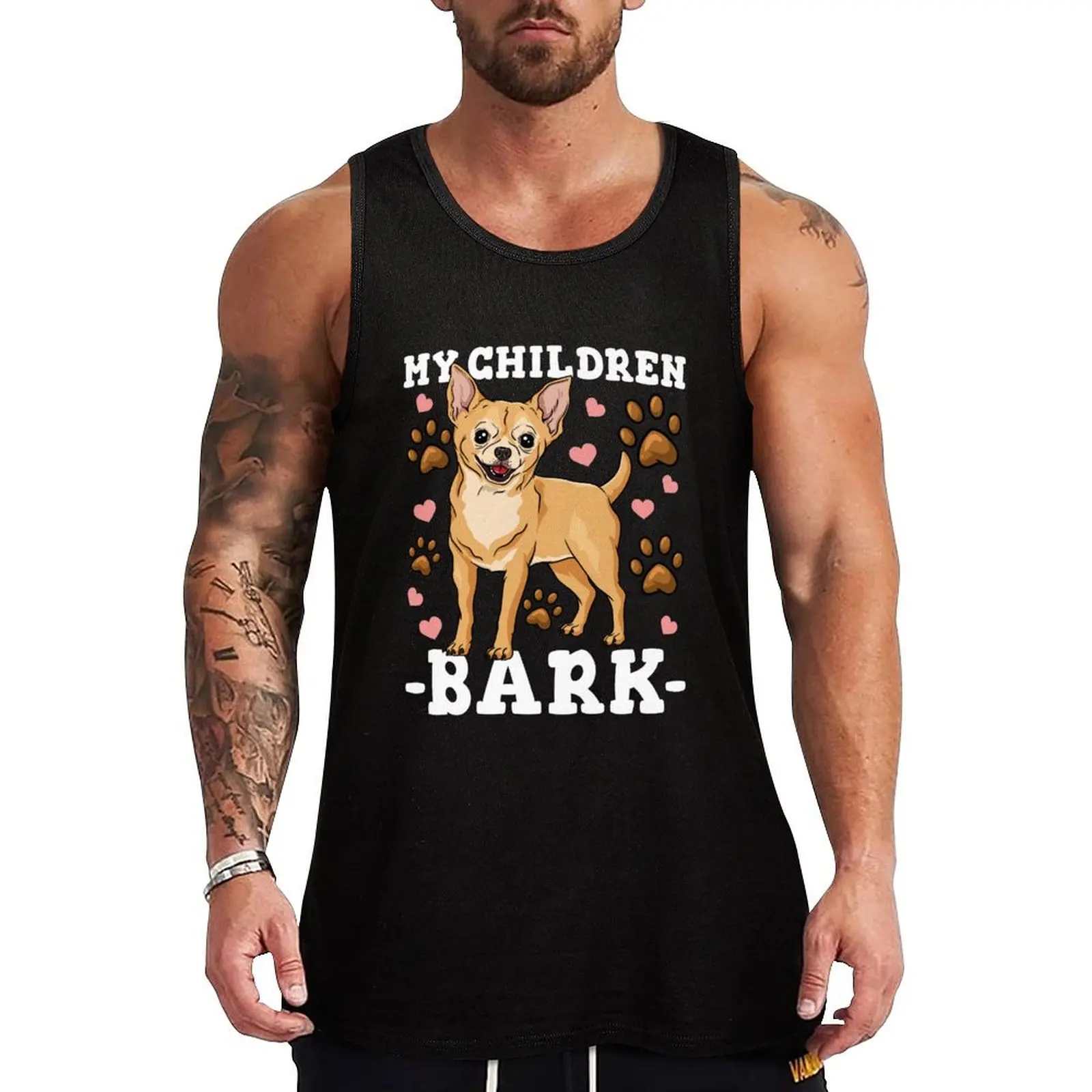 Chihuahua My Children Bark Tank Top singlet for men running shirt underwear sleeveless shirt man