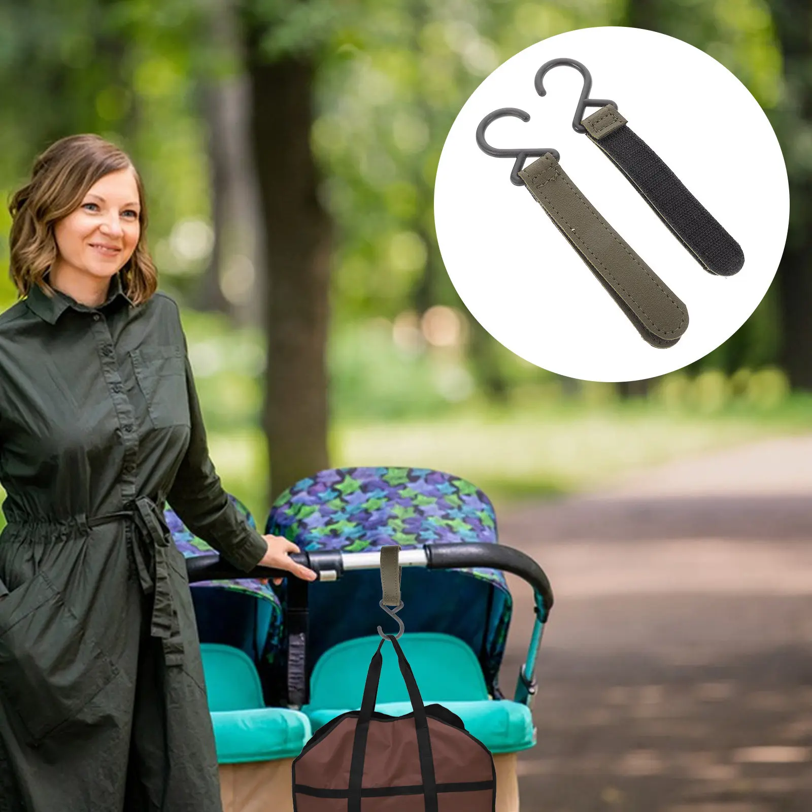 

2 универсальных крючка для ремней коляски, легкие, портативные, компактные аксессуары для детских колясок, для подвешивания сумок для подгузников, для хранения и путешествий