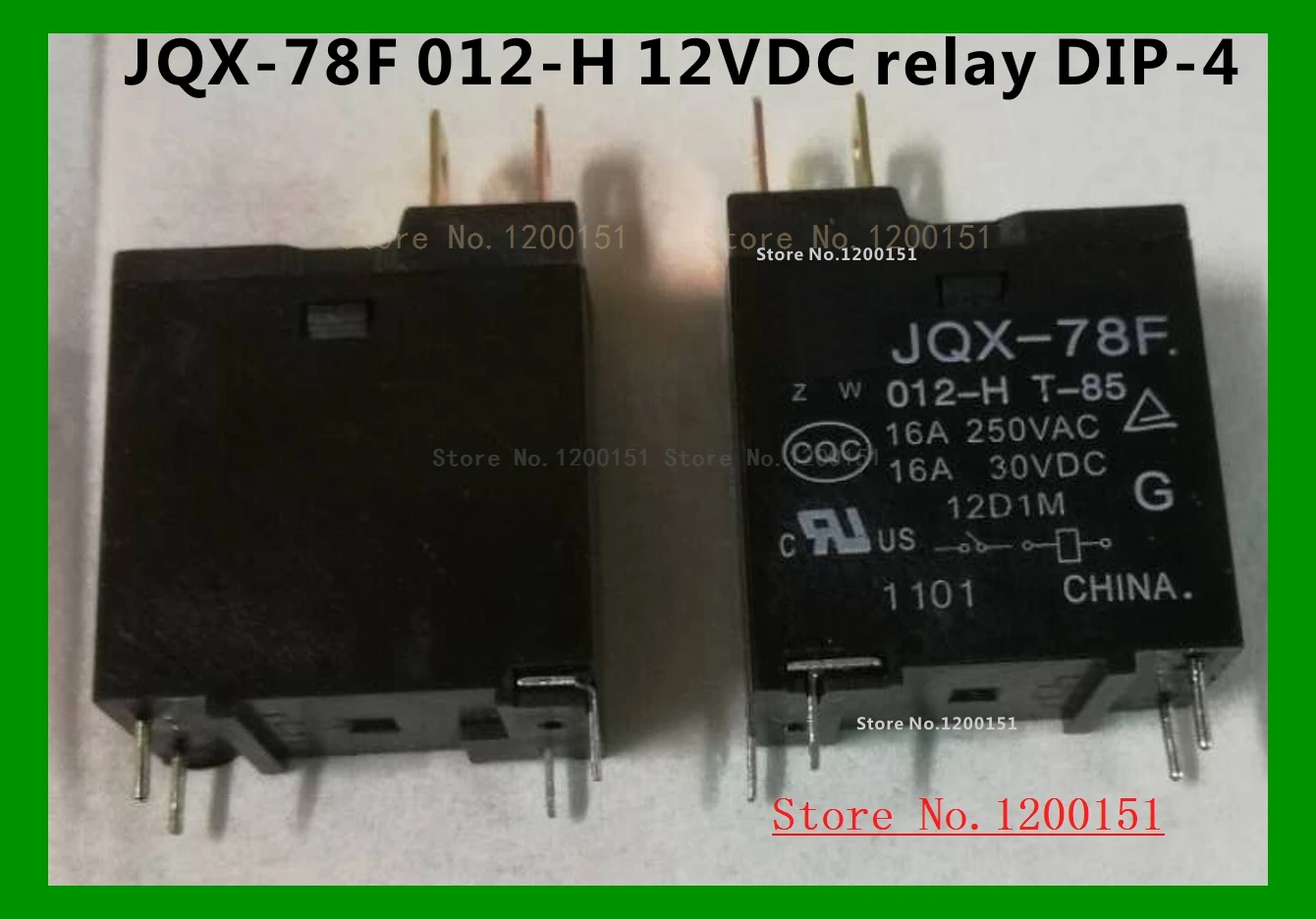 JQX-78F 012-H 12VDC 16A 12V 78F relay DIP-4