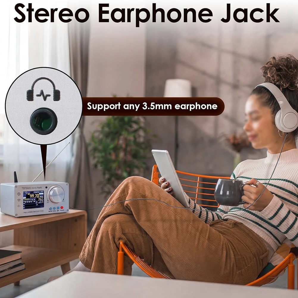 TEF6686-Based For DSP Radio for Outdoor Use and DIY Projects AM/For FM/SW/LW Full-Band Support BNC Connector for usb-c Charging