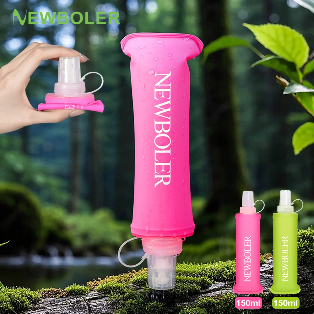 Folding Water Bottle TPU BPA-Free Collapsible Soft Flask Outdoor Sport Hiking Camping Running Portable Soft Water Bottle