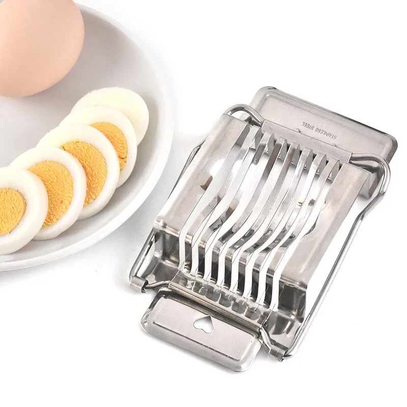 Multipurpose Stainless Steel Egg Slicer For Hard Boiled Eggs Wire Egg Slicer Aluminum Egg Cutter Heavy Duty Slicer Kitchen Tools