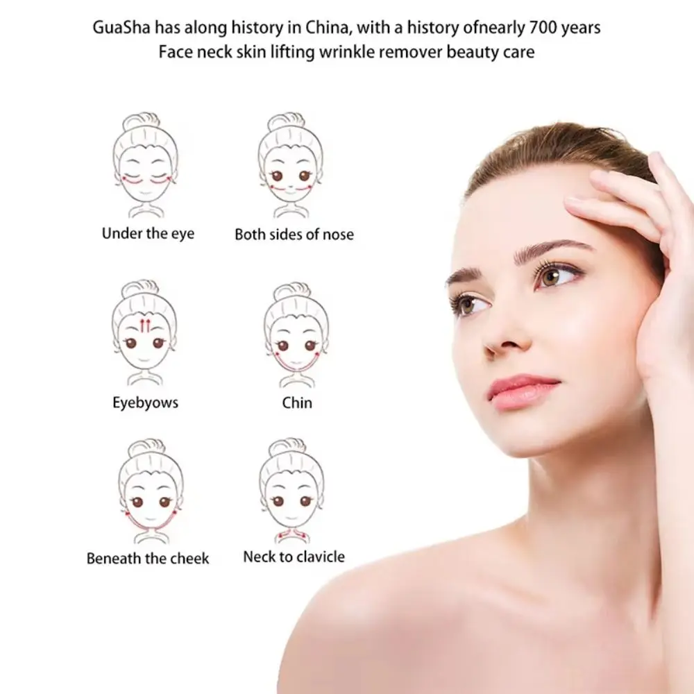 New Stainless Steel Gua Sha Scraper Heart Shape Universal Guasha Massage Tool Guasha Board for Facial Beauty Eye Massage