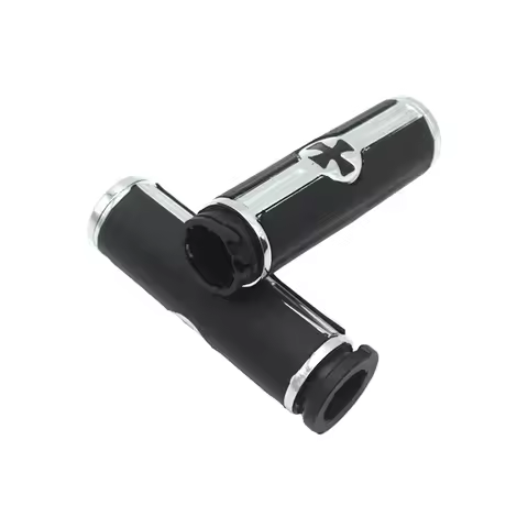 Universal Rubber Cross Pattern Hand Grips Handlebar For Harley XL883 1200 48 Softail Fatboy