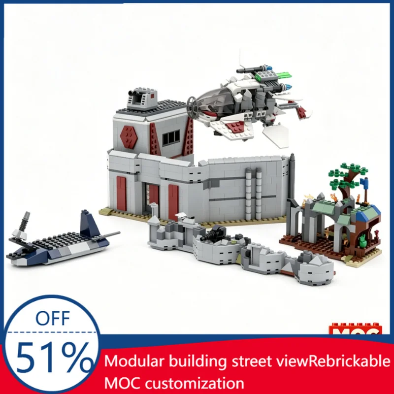 

NEW 1068PCS MOC Republic Clone Base Wars Diorama with Base Troopers Speeder and Children Gunship Building Blocks Christmas Gift