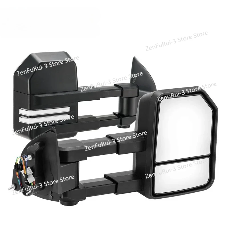 

Black Pair Led Turn Signal Light Truck Extendable Towing Mirrors for Ranger Wildtrak Raptor 2012-on