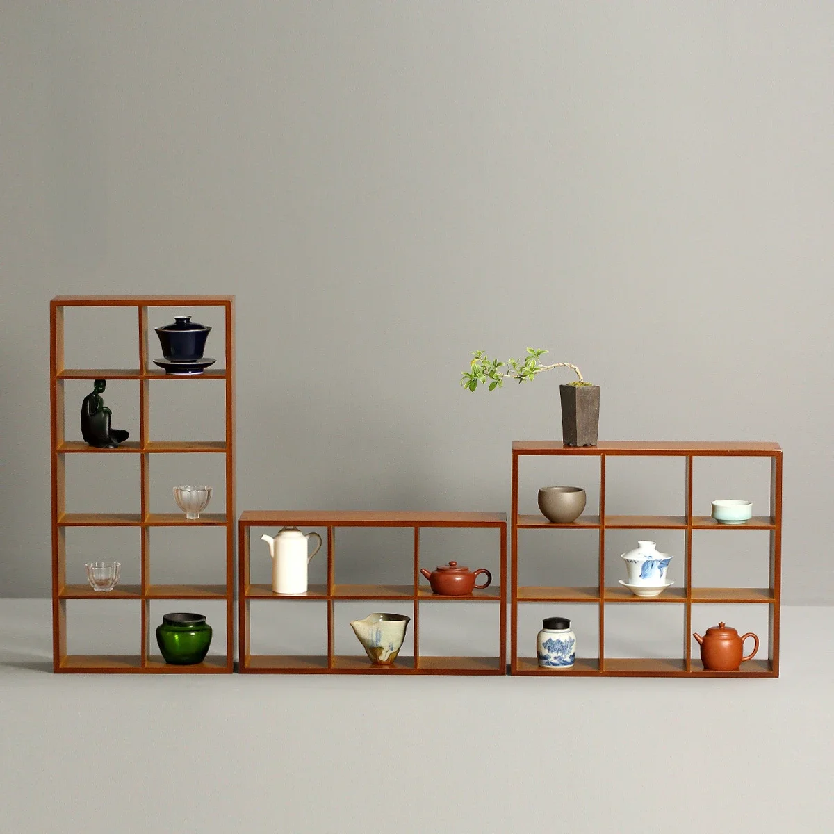 Trail | Bamboo Tea Cup Frame Small Duobao Pavilion Bo Gu Frame Small Decoration Tea Set Tea  Storage Rack