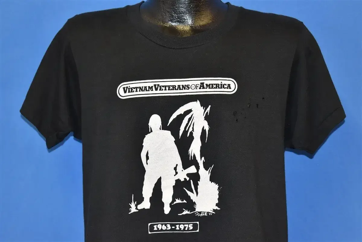 80s Vietnam Veterans Of America Distressed T Shirt Medium