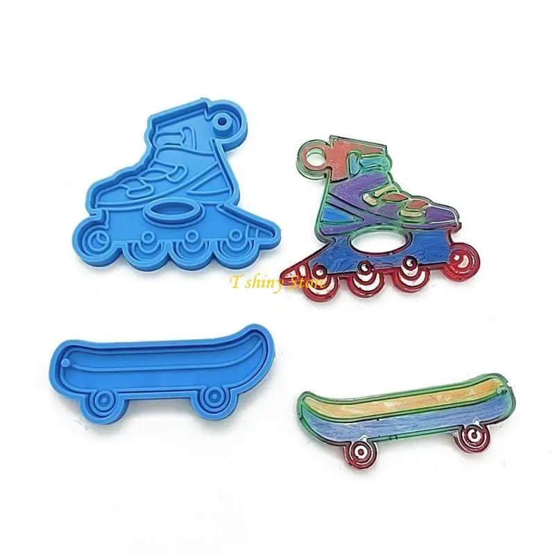N58F Keychain Casting Silicone Mold for DIY for Key Chain Pendant Crafts Jewelry Maki