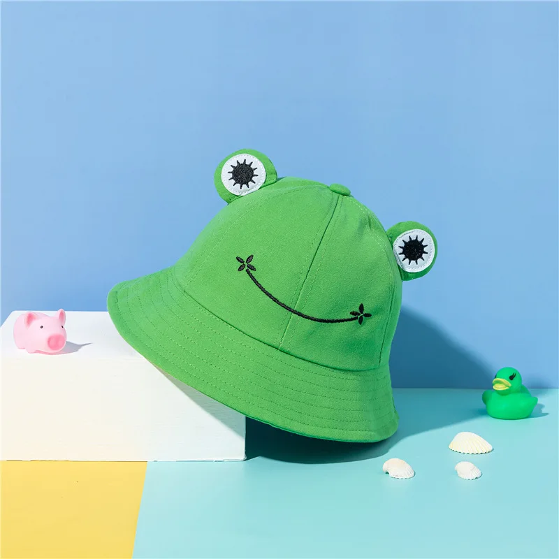 Cute Frog Bucket Hat, Cotton Bucket Hat Funny Hat Fisherman Hat for Men Women