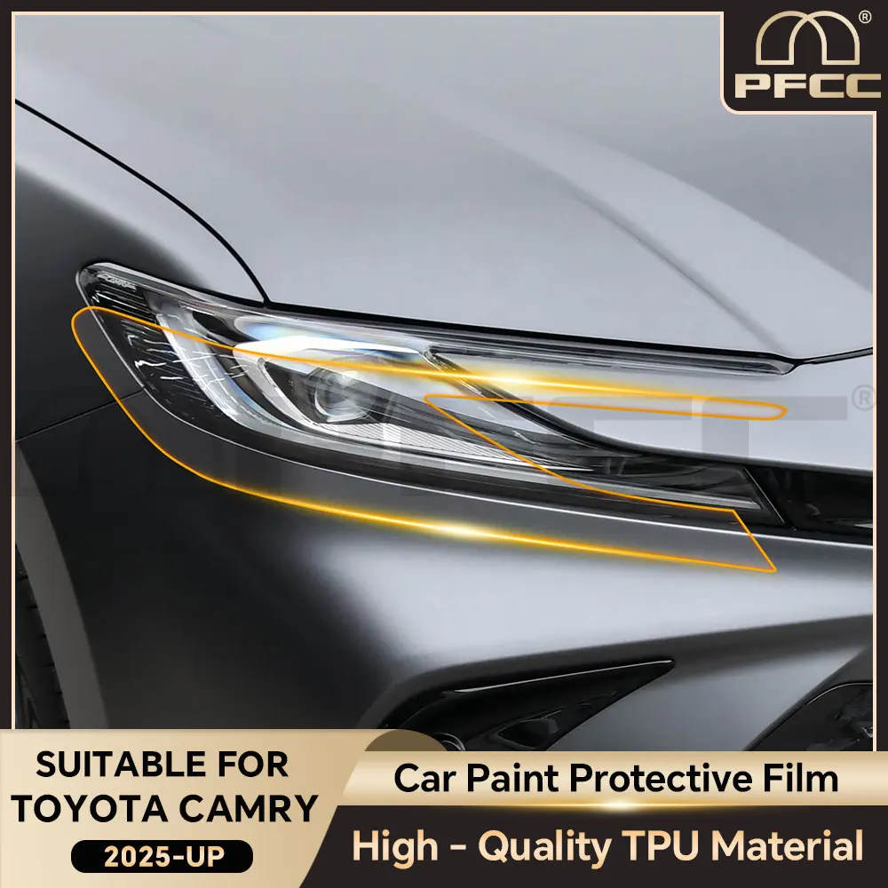 

Прозрачная наклейка из ТПУ для Toyota CAMRY 2025, аксессуары для кузова, предварительно вырезанная защитная пленка для краски, автомобильный прозрачный комплект, наклейка, автомобильные аксессуары