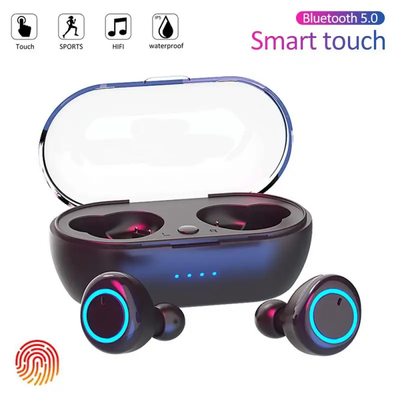 Y50 TWS Bluetooth 5.0 Không Dây Tai Nghe IPX7 Chống Nước Sâu Bass Tai Nghe Nhét Tai Thật Không Dây Tai Nghe Stereo Thể Thao Tai Nghe Nhét Tai