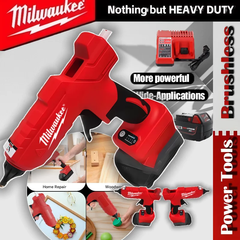 

Milwaukee Electric Hot Melt Glue Gun 18V Li-ion Battery DIY Hot Melt Glue Gun For Packaging Decoration for 18V Battery