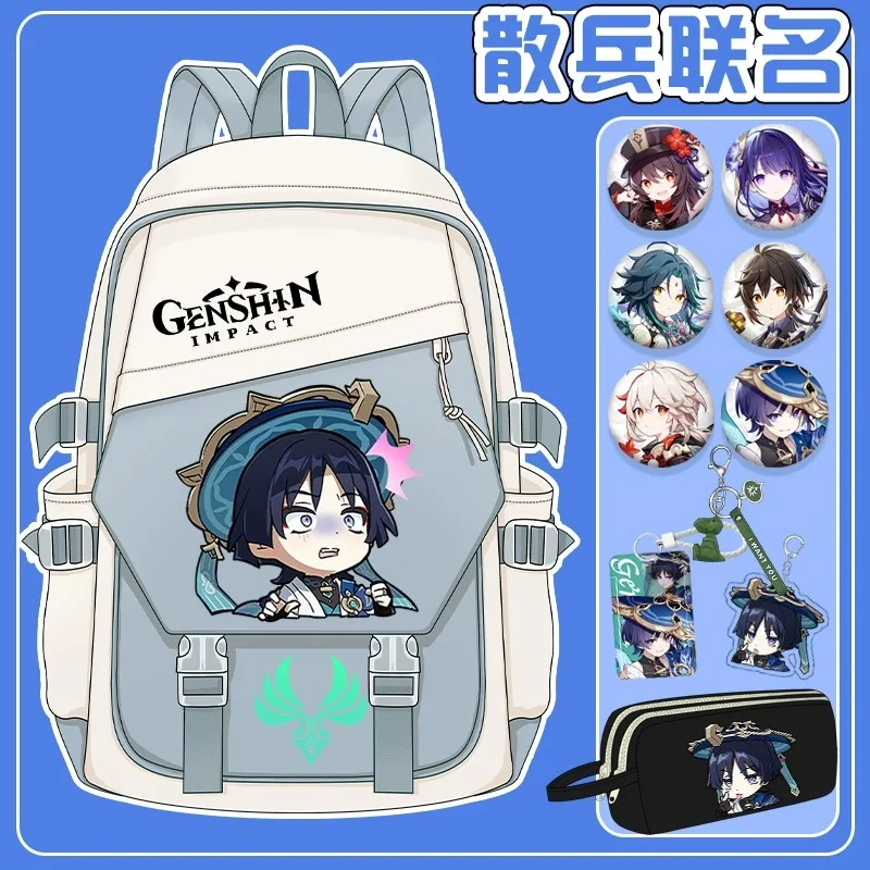 Anime  Game COS Wanderer Kabukimono Scaramouche Etc. Unisex Light Travel Fashion Matching Color Backpack Gift