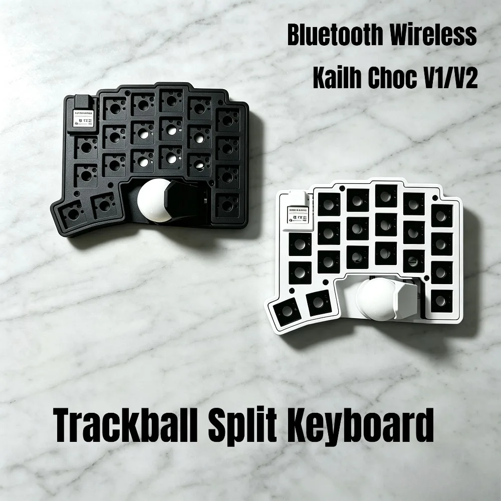 MoNA² Wireless Split Trackball Keyboard Kit Hot Swap Wireless Bluetooth Low Profile Ergonomics Custom Split Keyboard Kailh Choc
