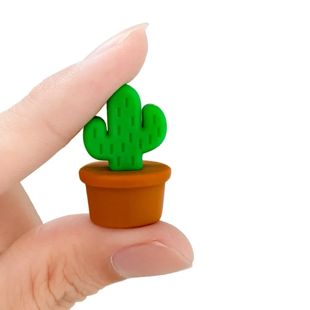 حبات سيليكون على شكل صبار للحرف اليدوية ، حبات بوعاء لصنع الأساور ، مزيج الألوان ، 3D ، الصبار