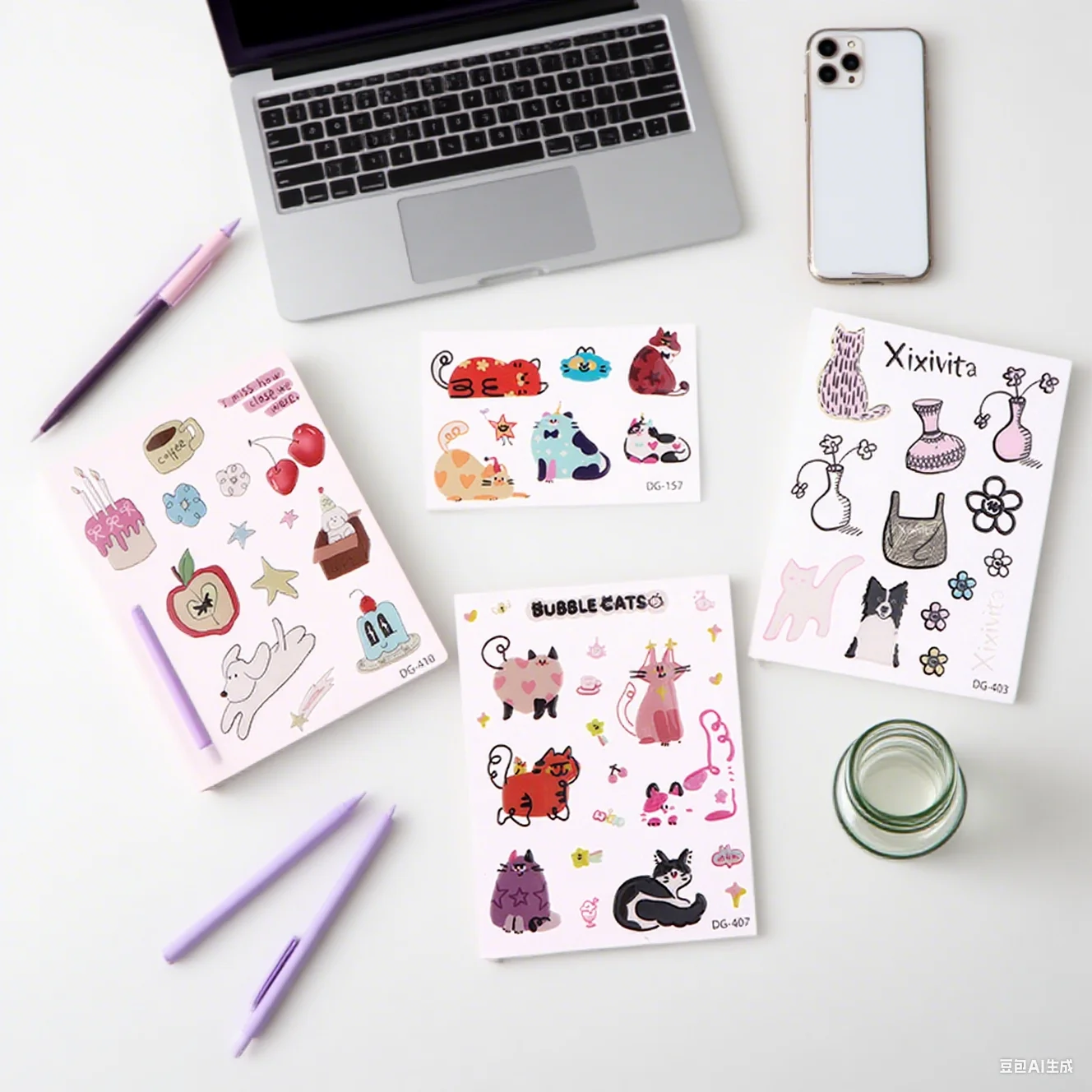 Cute 3D Jelly Planner Stickers Set - Funny Decorative Stickers for Computer, Mobile Phone
