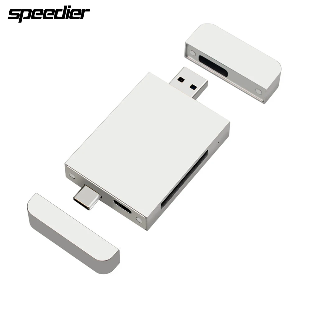 2TB CFexpress Card Reader + USB 3.1 Gen2 10Gbps Type C Z6/Z7 1DX3 Double Head Magnetic Attraction Memory Card Adapter