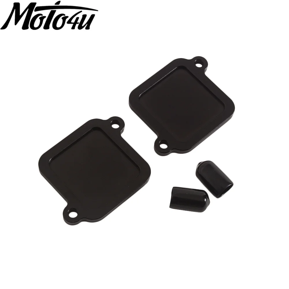 1 Kit Motorcycle Smog Block Off Plates Cover Black Modification Accessories For DUCATI Panigale V4