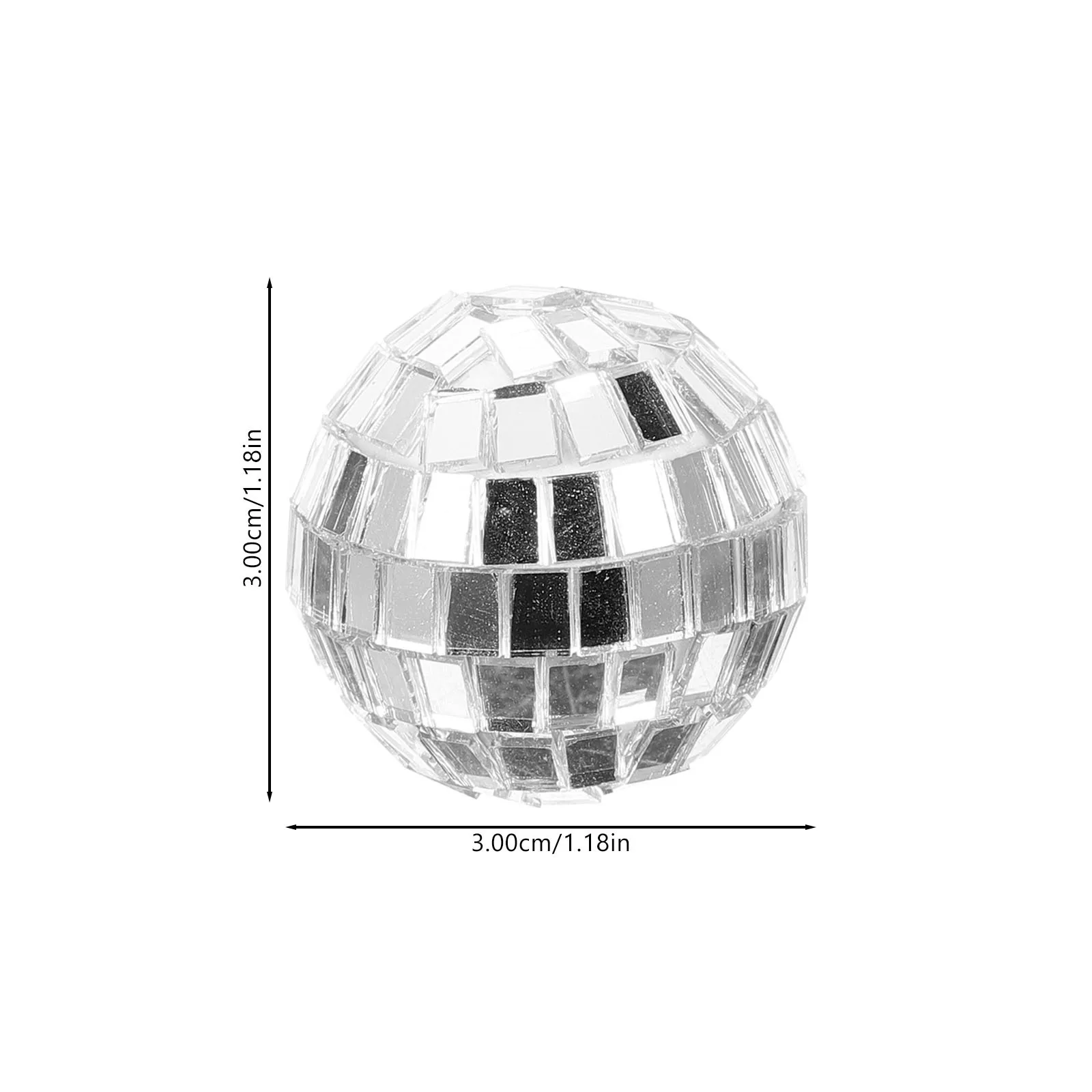 12 pcs Silver Mirror Disco Ball Hanging Glass Reflective Ornament For Party Wedding Bar Decor Lighting Effects