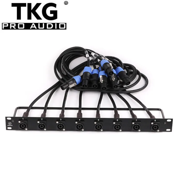 TKG sound system stage performance 8 channel audio speakon for rack flight case cabinet panels