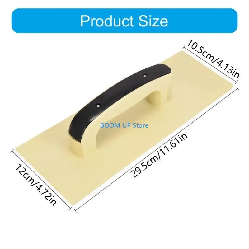 Lightweight Tempered Plastic Trowel for Cement Applications & DIY Projects B46A