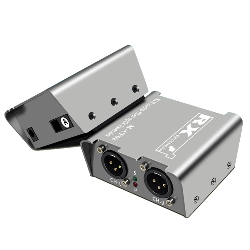 2 Way XLR Audio Fiber Extender Transceiver over Single Mode SC Fiber Optical Cable to 20Km Broadcast XLR Balanced Audio Extender