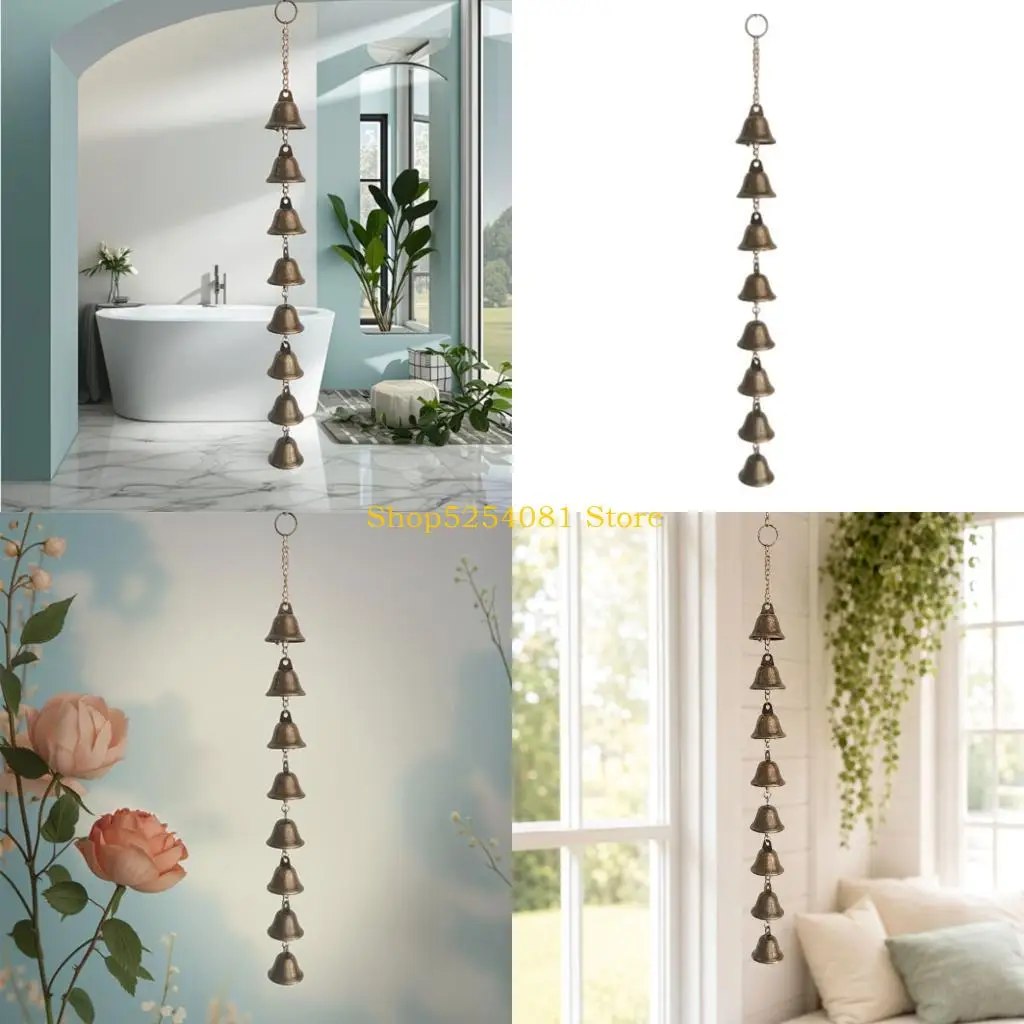 AXYC Entryway Metal Wind Chimes Hanging Decors, Layered Bells Accent With Soft Chimes Sound for Porch, Patios, Balconies or