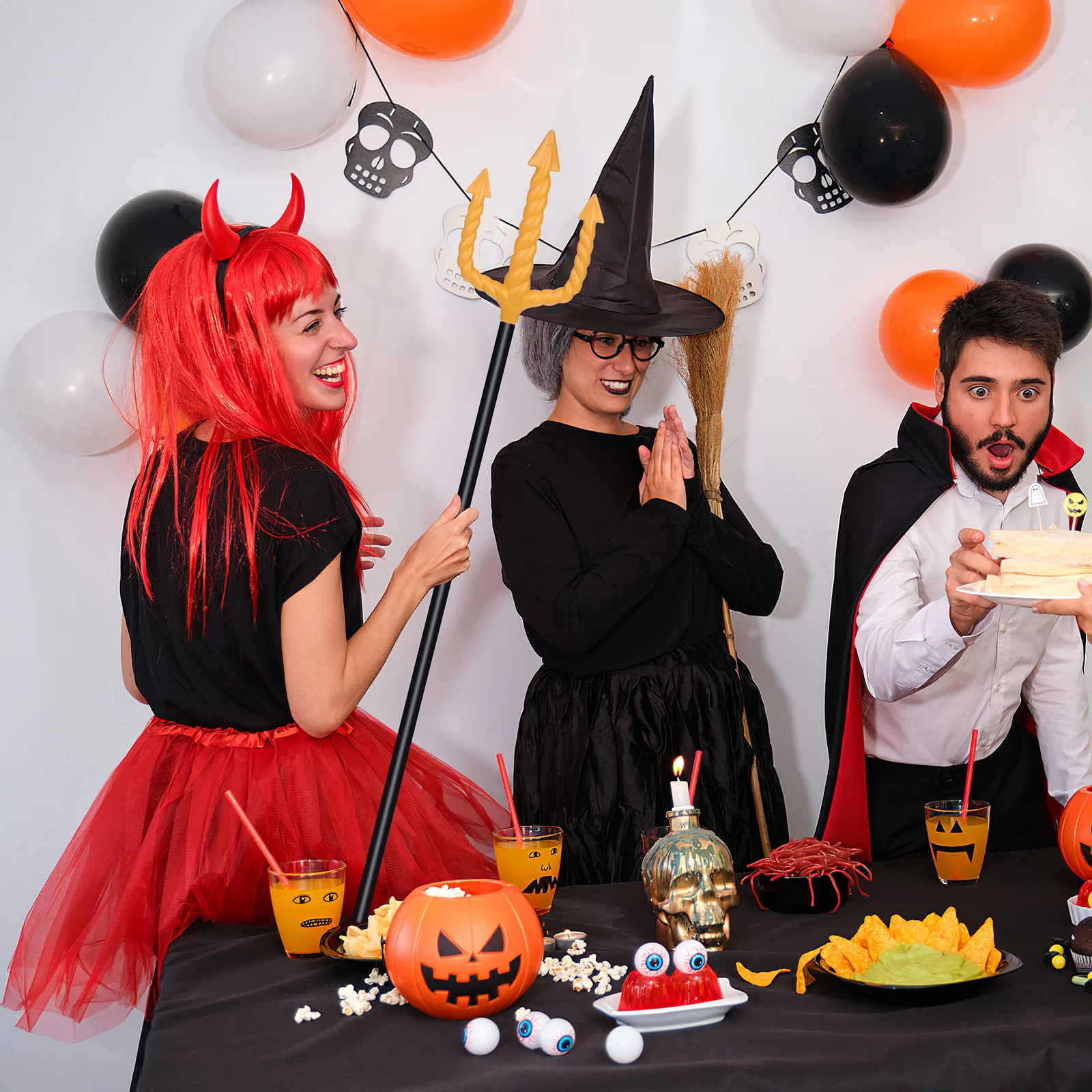 Trident d'imitation en plastique pour Halloween, accessoire décoratif léger pour fête Cosplay, carnaval, accessoire de photographie