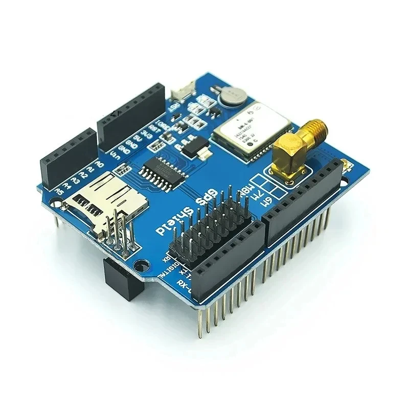 6M GPS shield GPS recording expansion board GPS module with SD card slot and antenna Supports Arduino libraries