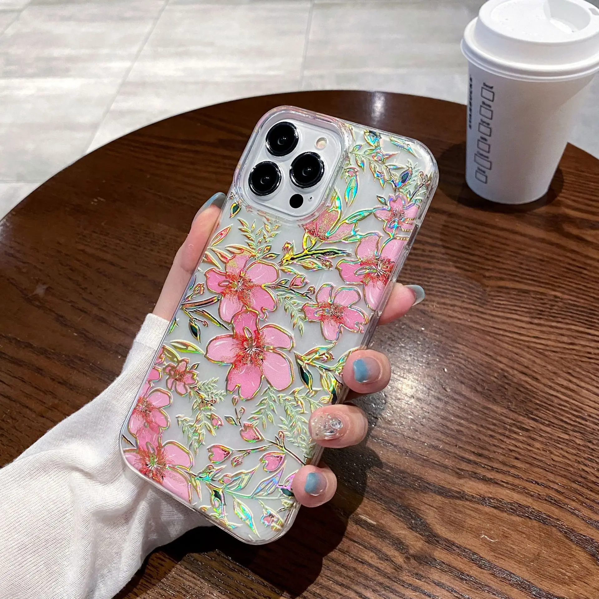 

Original Red Flower All-Inclusive Phone Case for iPhone 13, 12Pro, 11, 16, 15, 14Pro Max, 3 in 1