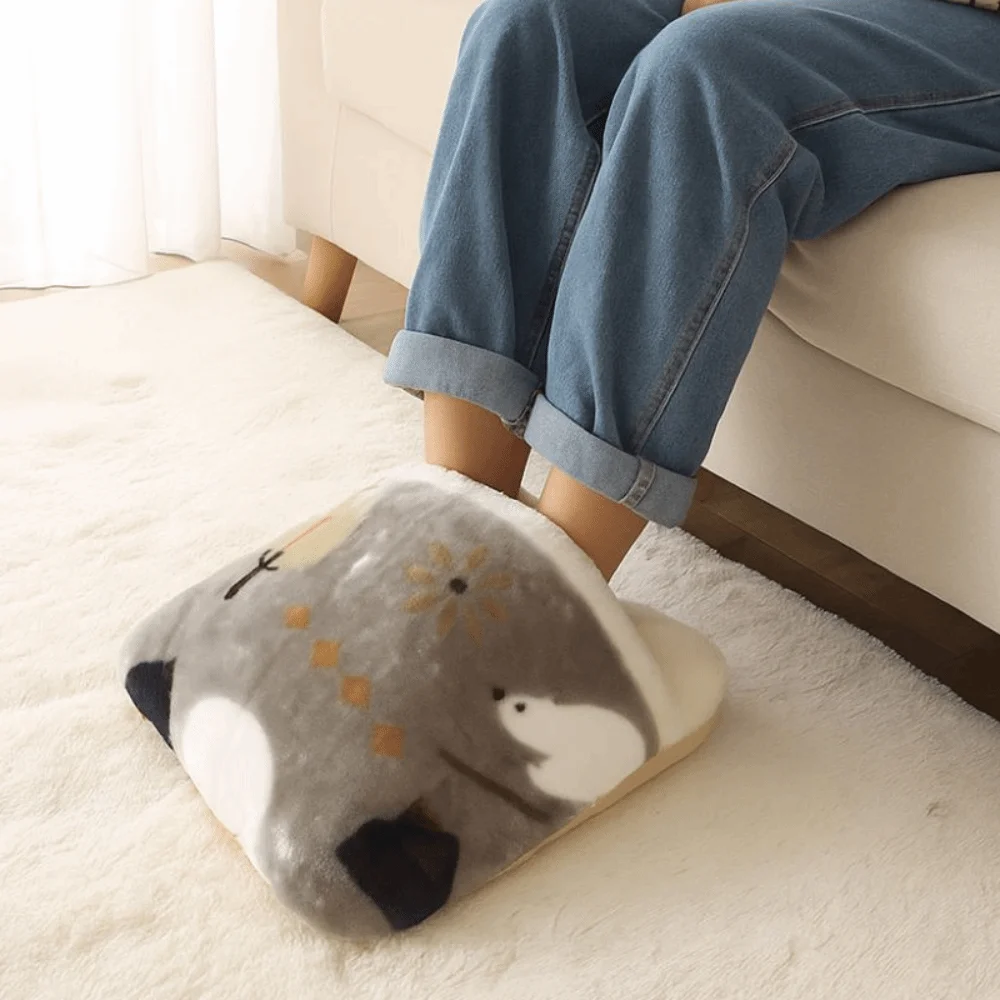 

Creative Soft Plush Foot Warming Mat Insulation Comfortable Heating Foot Pad Double Feet Not Charging Foot Warmer Bedroom