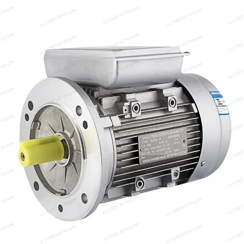 Replacement Motor for Home Appliances - 0.75KW 220V Single Phase， 4P Aluminum Body， Fits Various Small Power Equipment