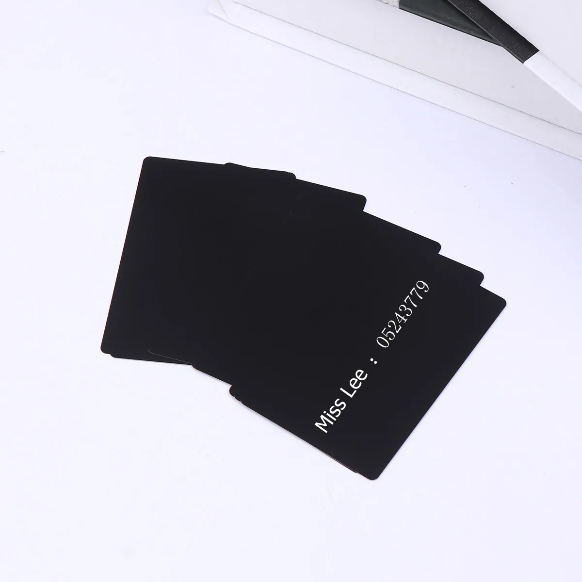 

50Pcs Engraving Business Card Thin Colored Anodized Aluminum Standard Size Rounded Corners DIY Machine Cnc